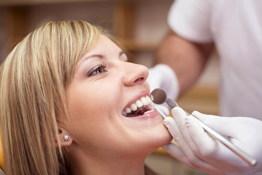 Woman at the dentis